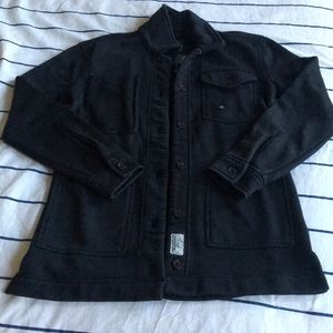 NWT A&F Washed Black Military Jacket